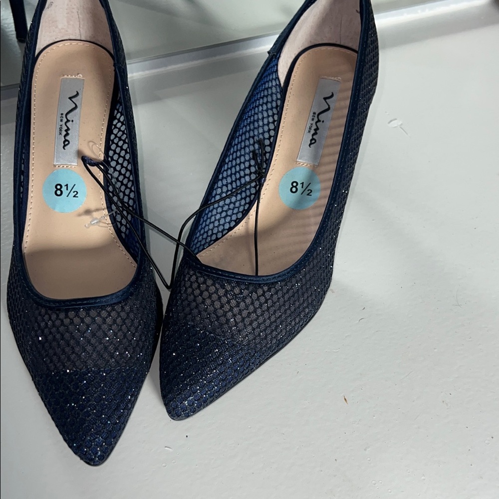 Nina Women's Sparkling Navy Heels